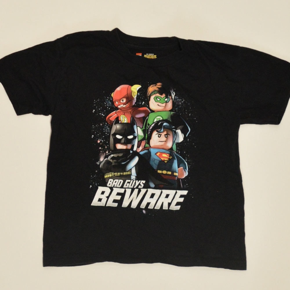 Boys DC Comics Super Heroes Shirt Batman Superman